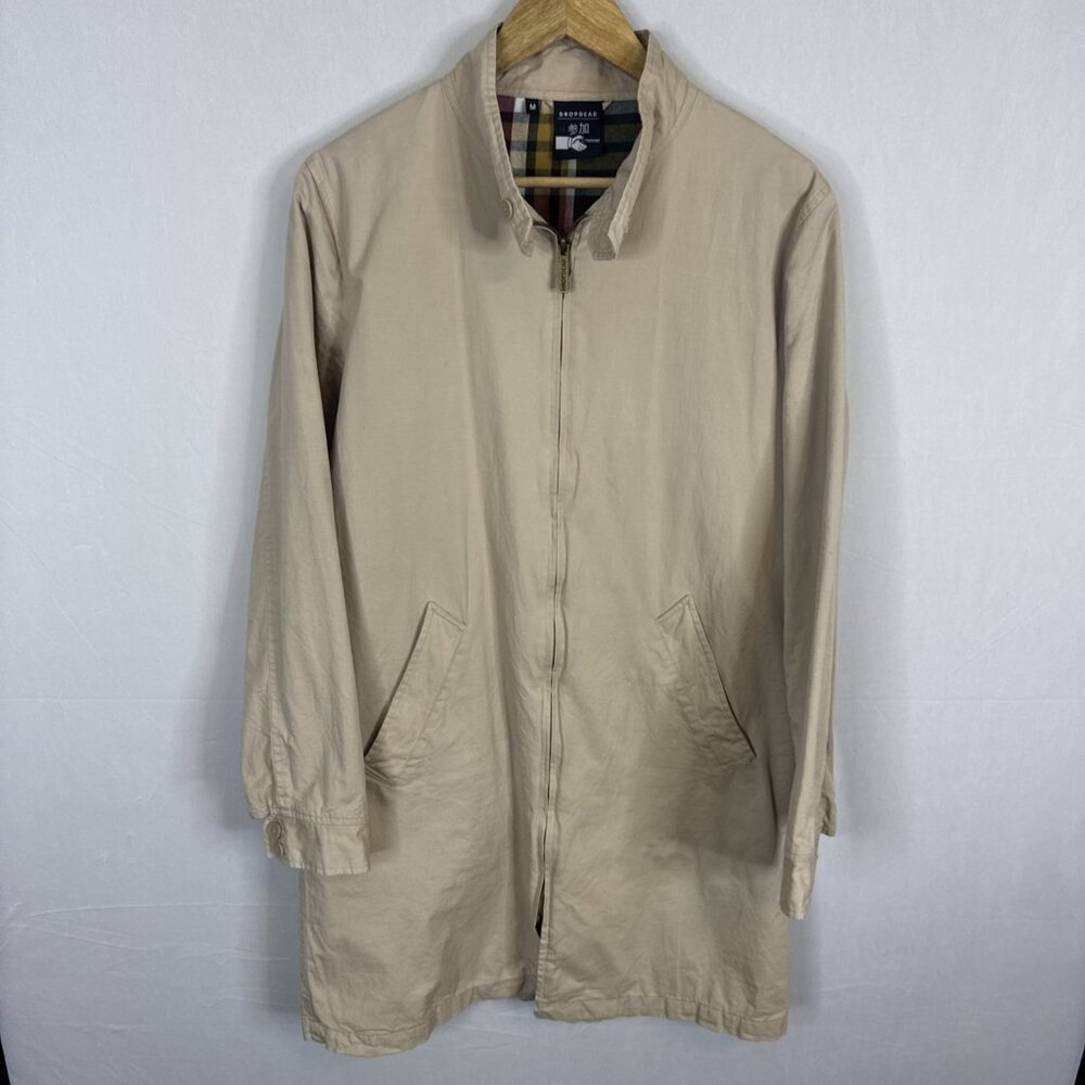 Drop Dead Tan Harrington Style Jacket Plaid Lining Mens‎ Medium
